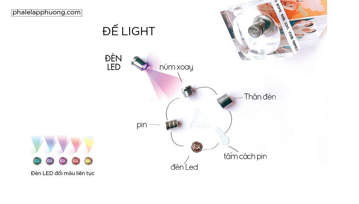 Đế pha lê lập phương LIGHT