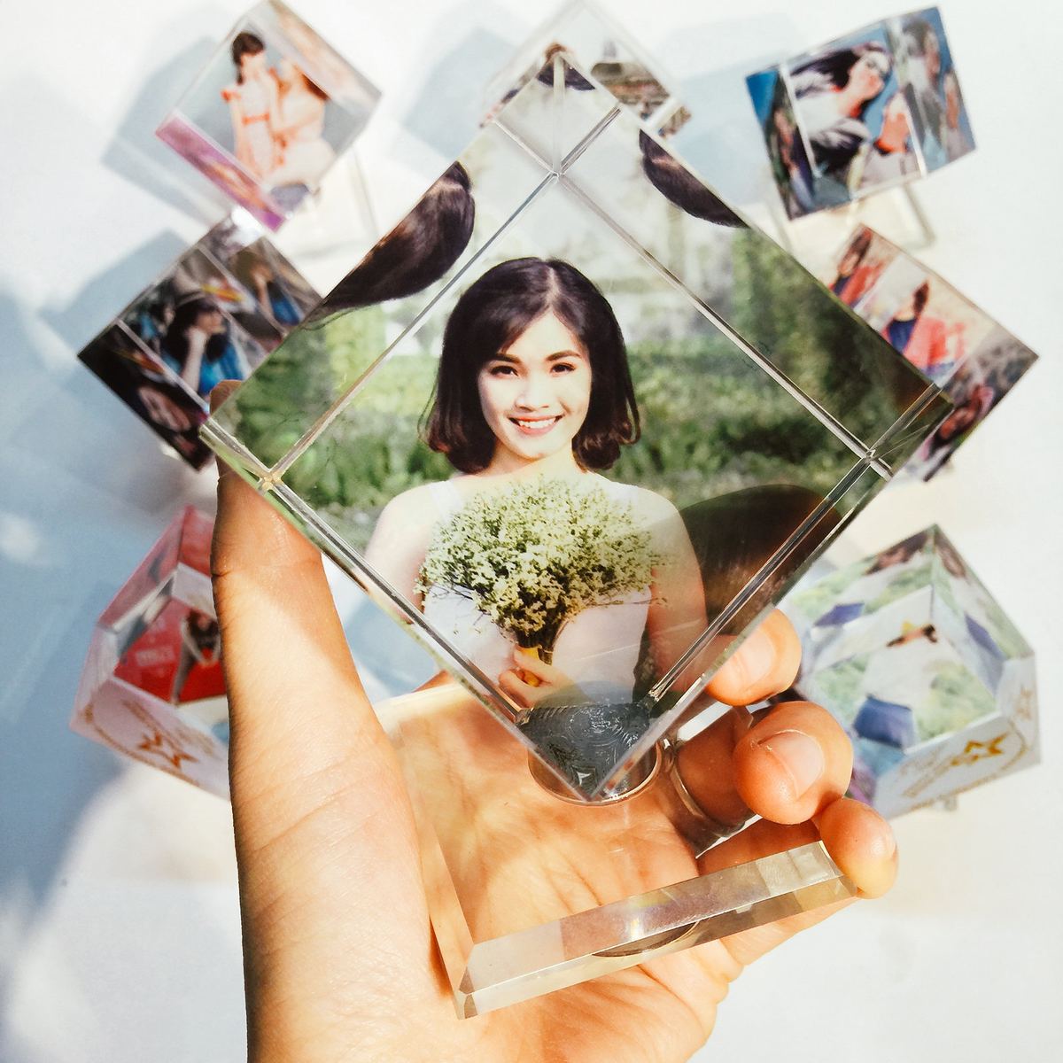 In ảnh lên pha lê lập phương